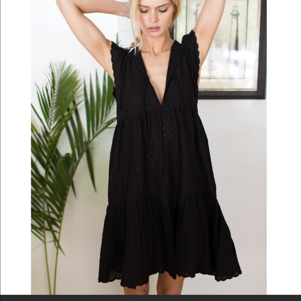 Emerson Fry Angel Dress Black Eyelet